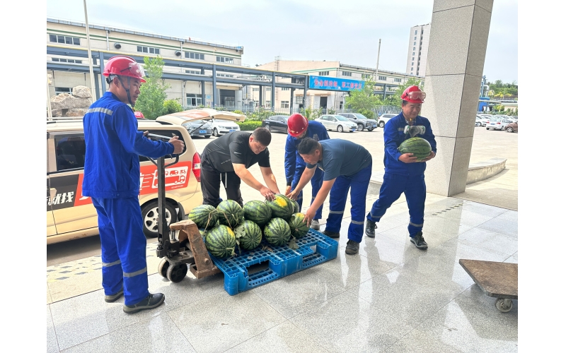 发放防暑降温西瓜